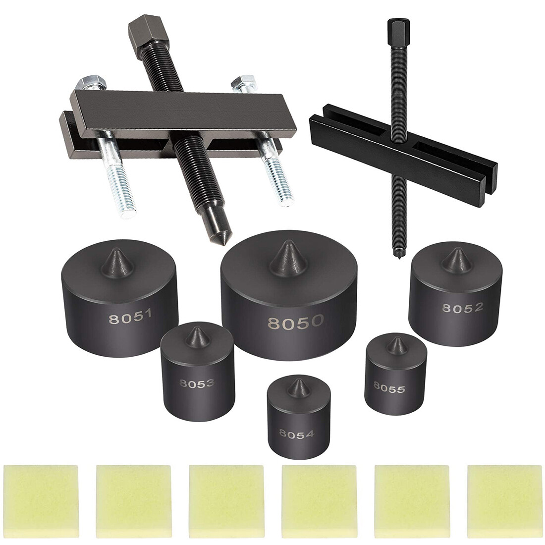 8056 Shaft Protector Set +7393 Gear Pulley Pullers +522 Large Gear Pulley Puller