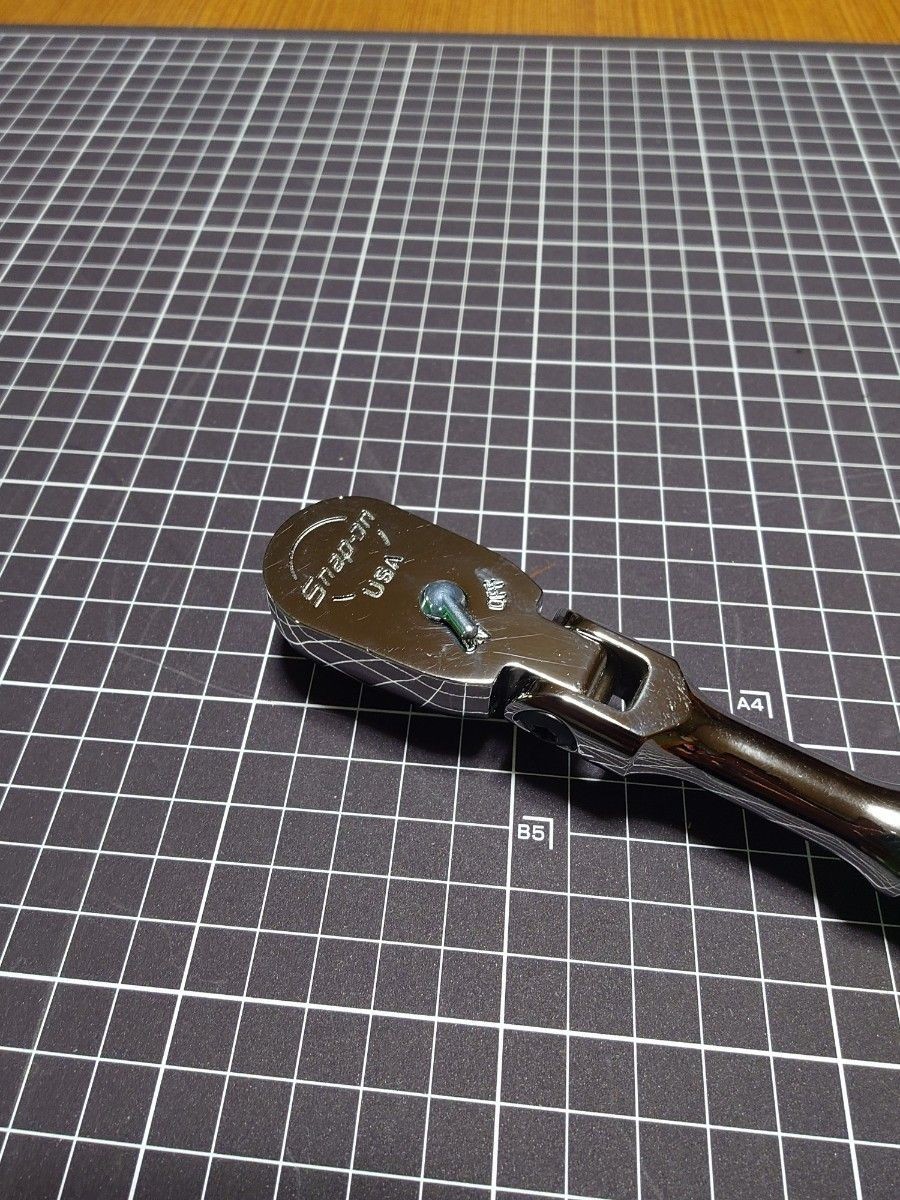 Snap-on / FHFD80A 3/8 Drive Short Flex Ratchet Green Hard Grip USA New Old Stock