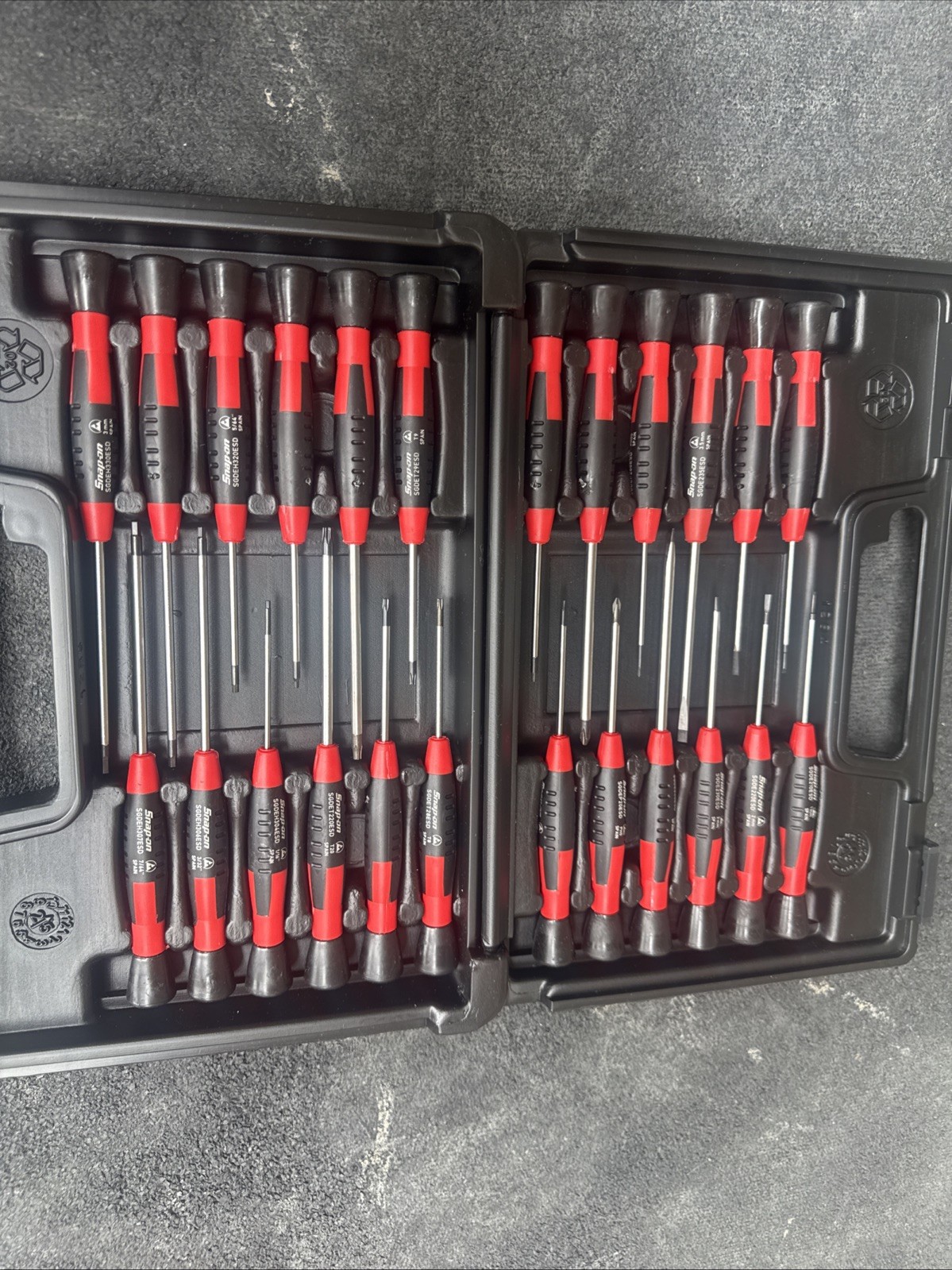 For Snap On Tools SGDEX24RK 24pc Electric Esd Miniature Master Screwdriver Set