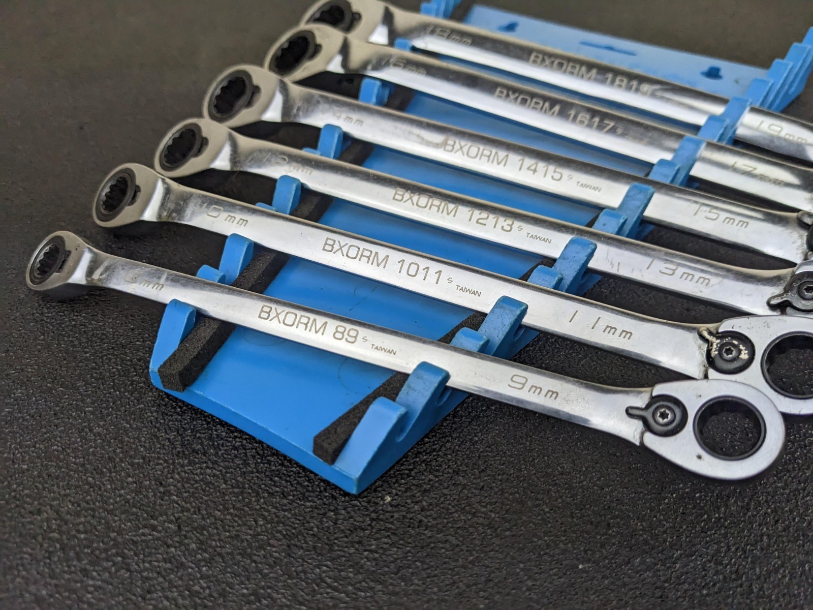 #bp430 Blue Point BXORM706 Reversible Offset 12Pt Ratcheting Wrench Set 8-19mm