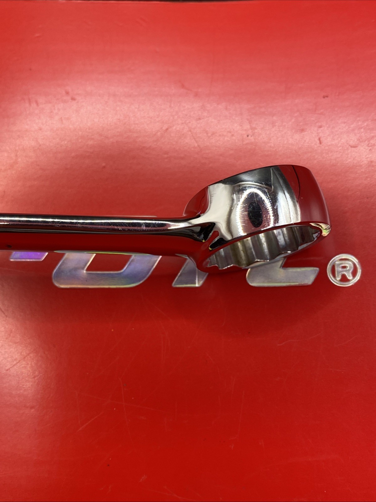 Snap On Tools OEX280 7/8″ 12PT SAE Short Chrome Combination Wrench Clean