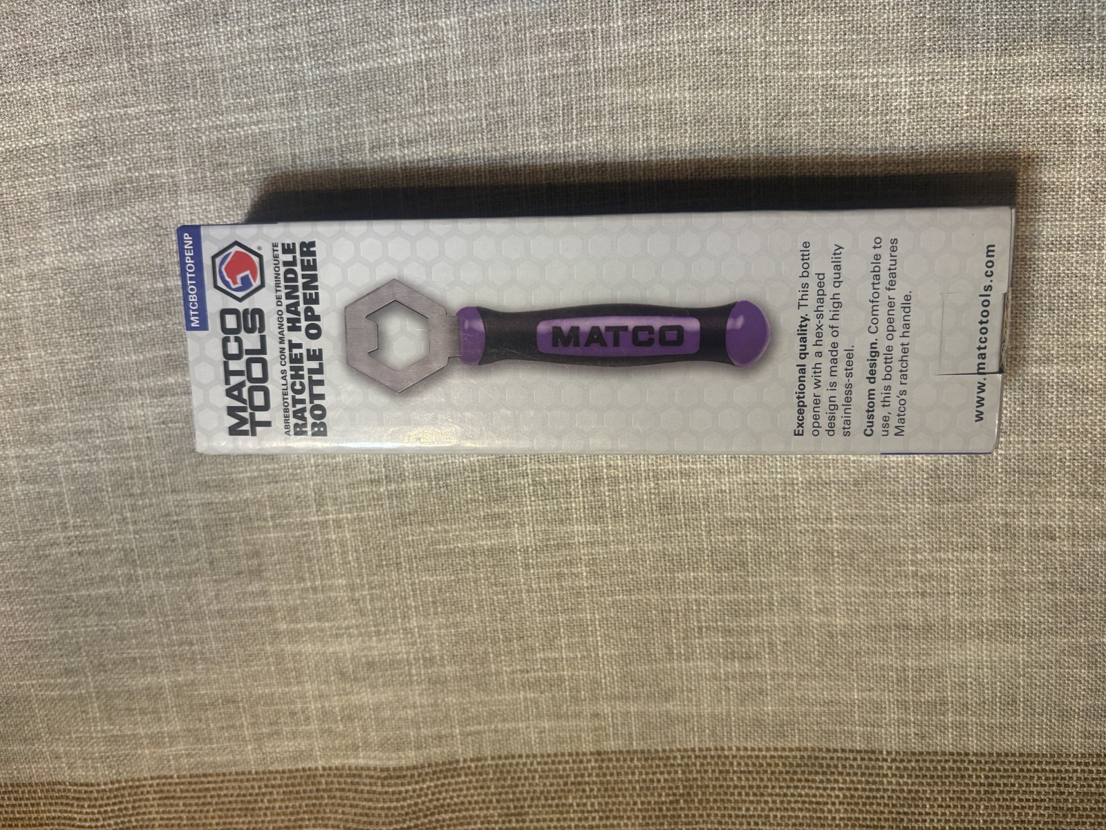Brand New Matco Ratchet Handle Bottle Opener, Purple