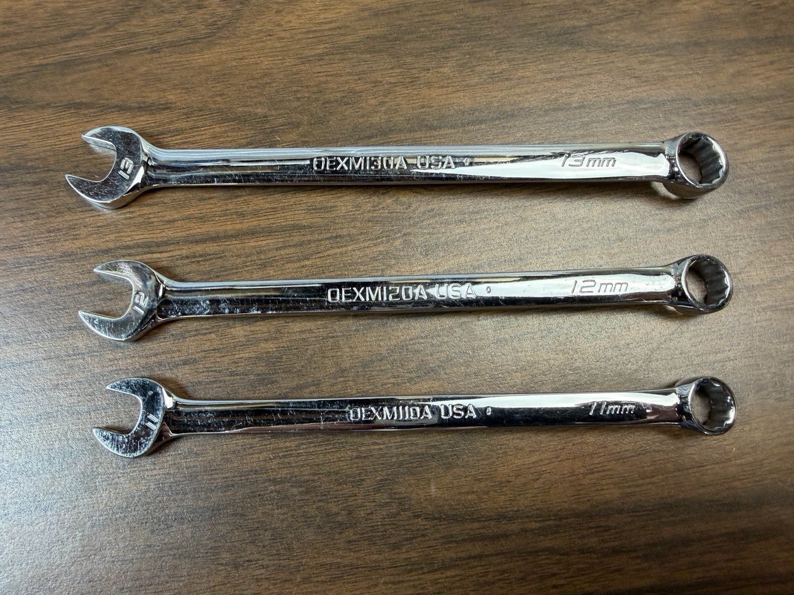 Snap-on Tools OEXM110A, OEXM120A, OEXM130A 11mm 12mm 13mm Combination Wrench Set