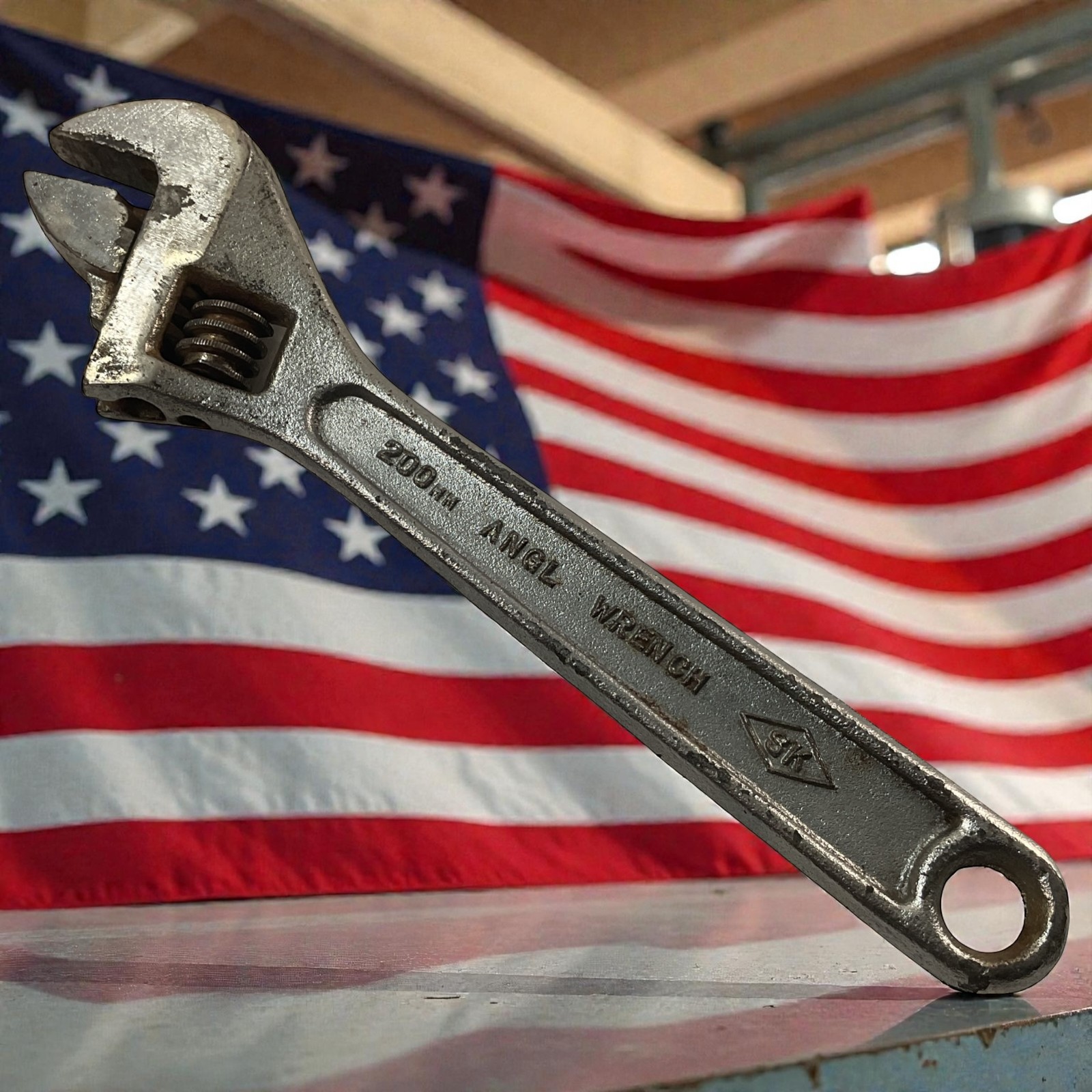 S-K Tools Adjustable Angle Wrench 8″ (200 mm) Drop Forged Jaw As Pictured Japan