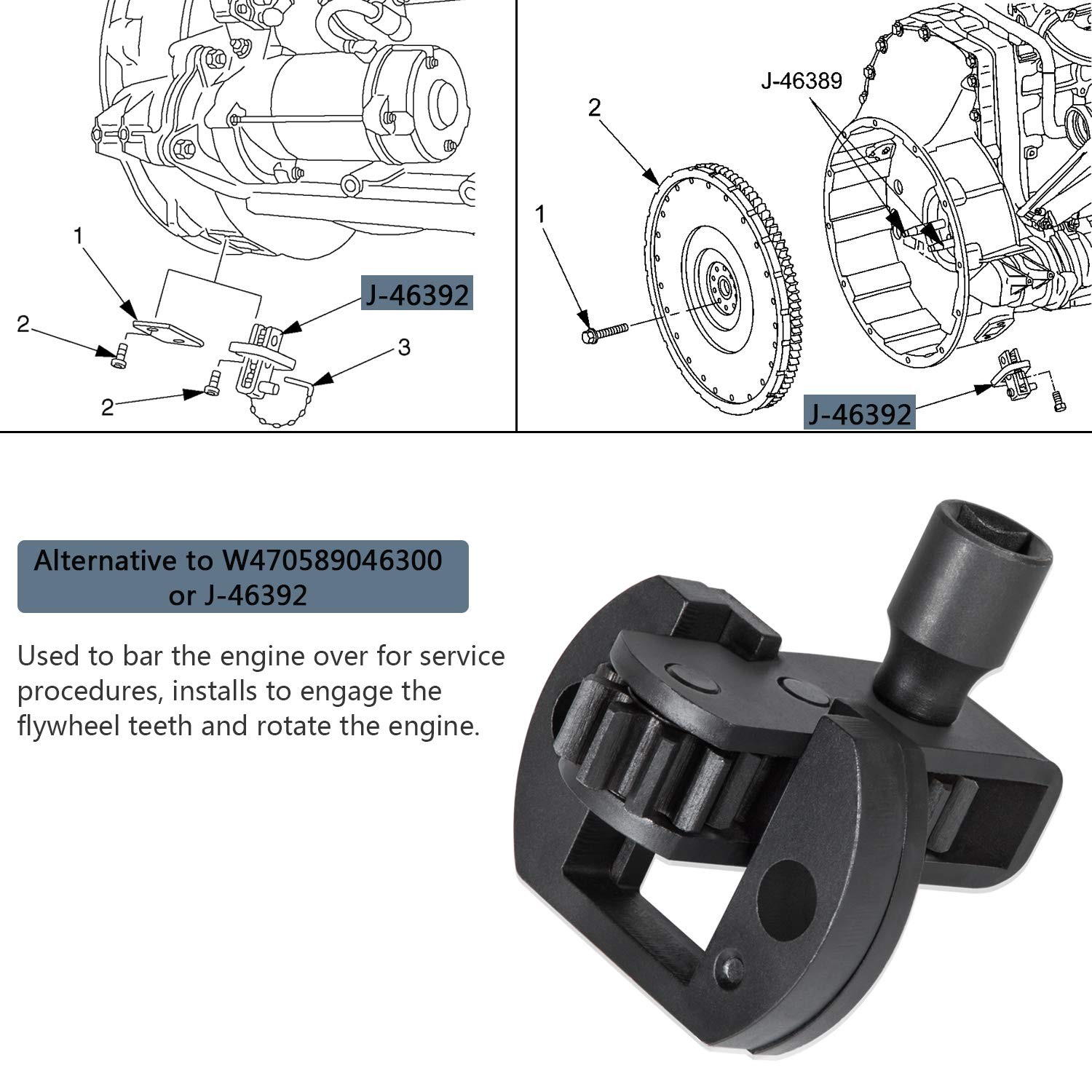 For Detroit Diesel DD13 DD15 DD16 Engine Turning Barring Tool W904589046300