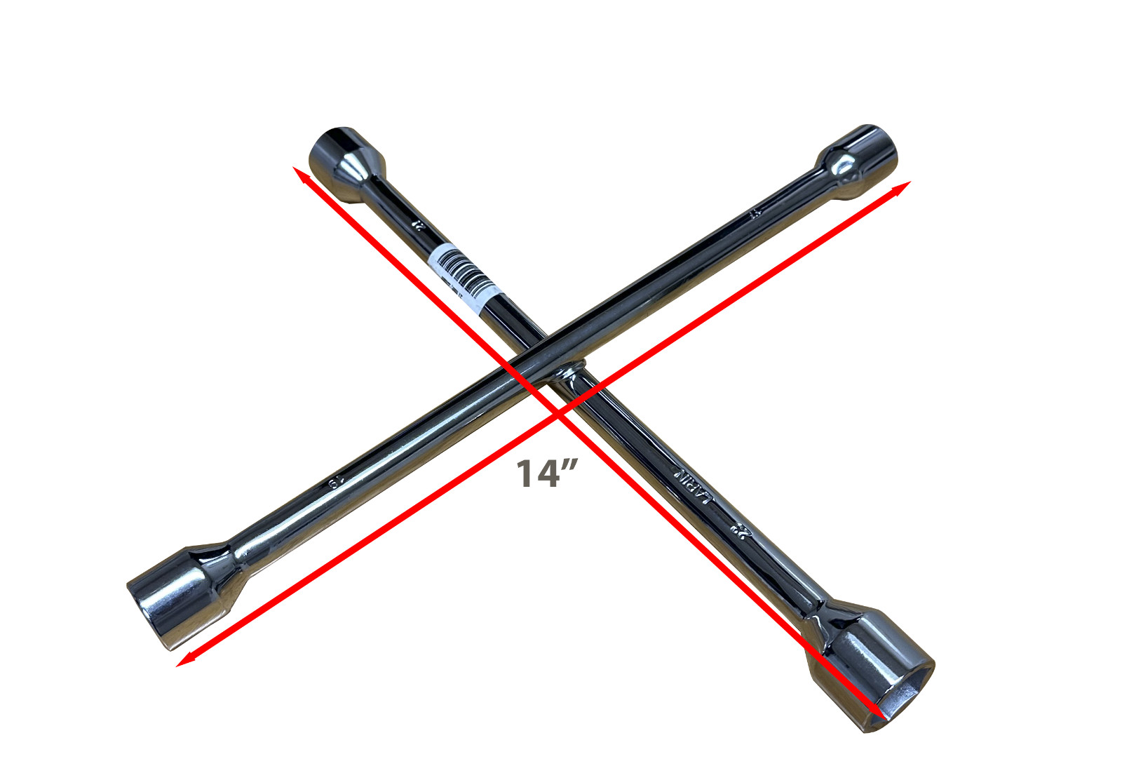 Lug Wrench 4 Way Universal Car Tire Changing Tool 14 inch Cross Steel Wheel Nut