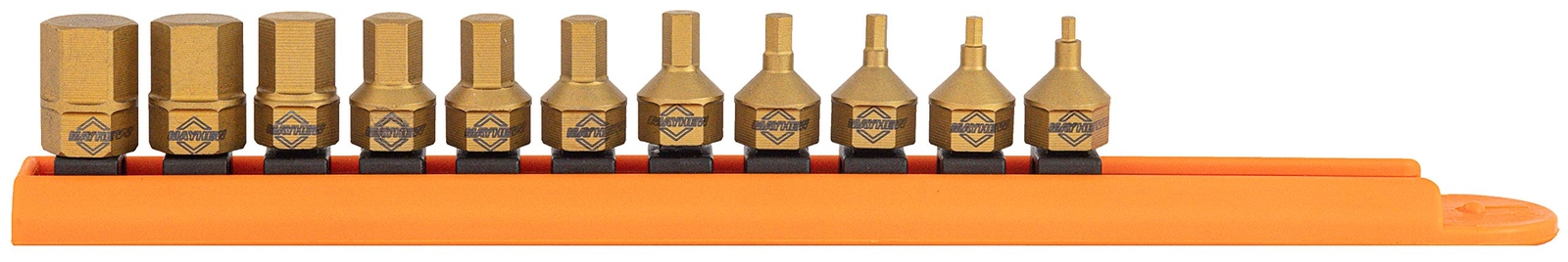 Mayhew 16005 Titanium-Coated Low-Profile Dual Drive Set, Metric Hex, 11-Piece