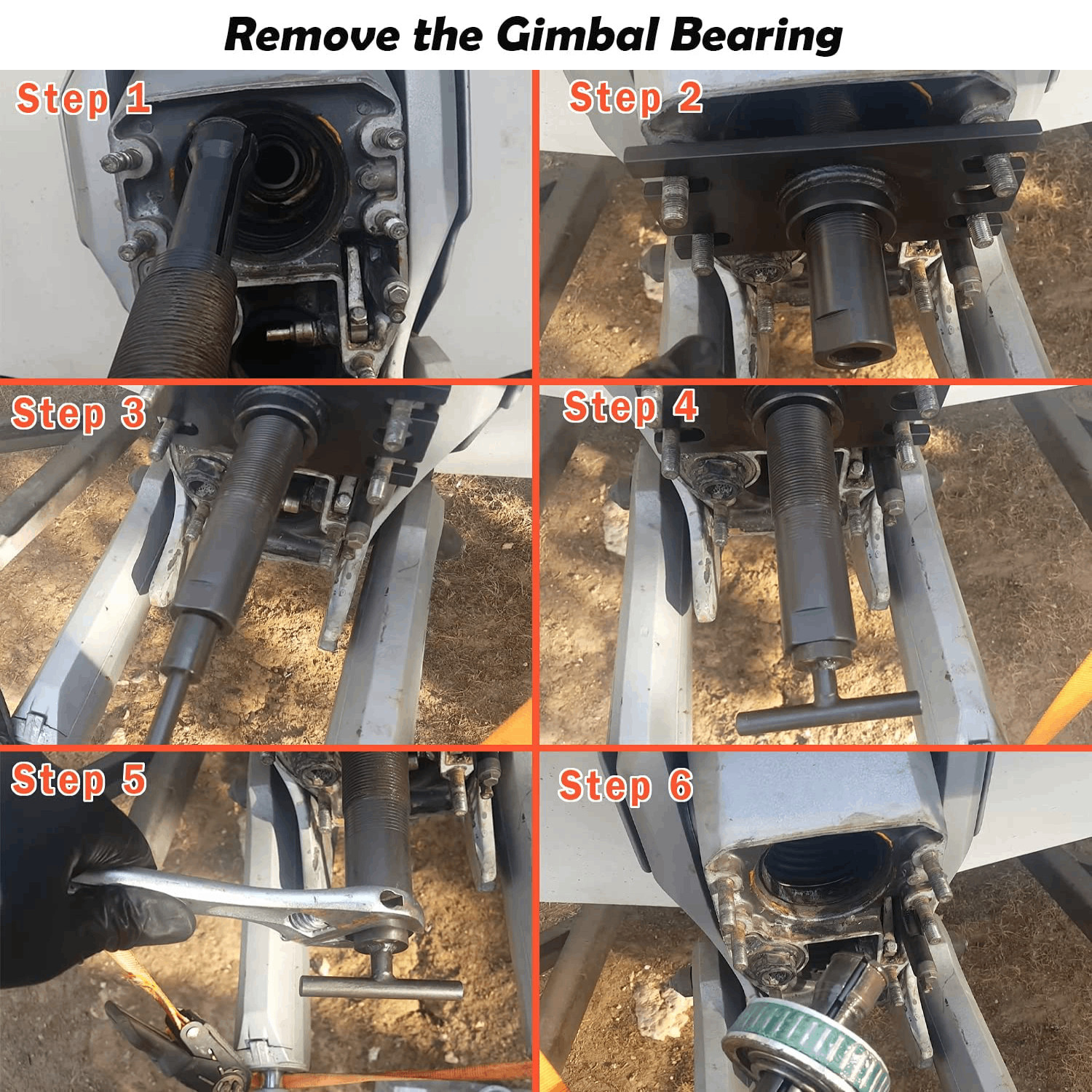 Gimbal Bearing Puller Remover,Installer,Alignment Tool for Mercruiser OMC Volvo