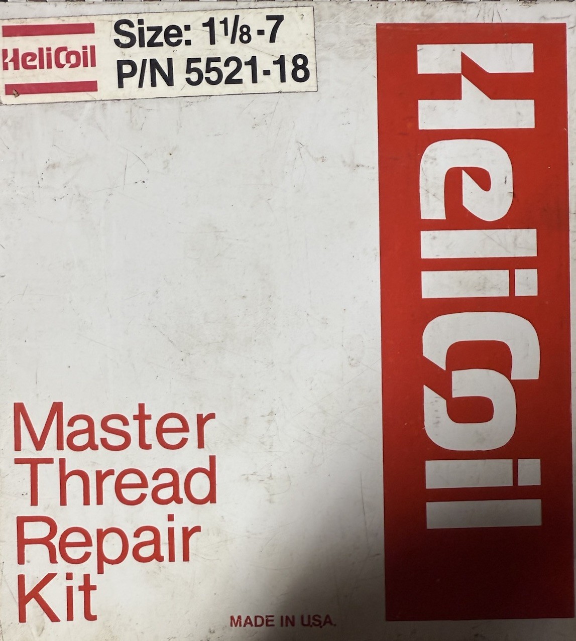 Heli-Coil Thread Repair Kit 5521-18 1 1/8″ 7 Used Twice Coils All Brand New
