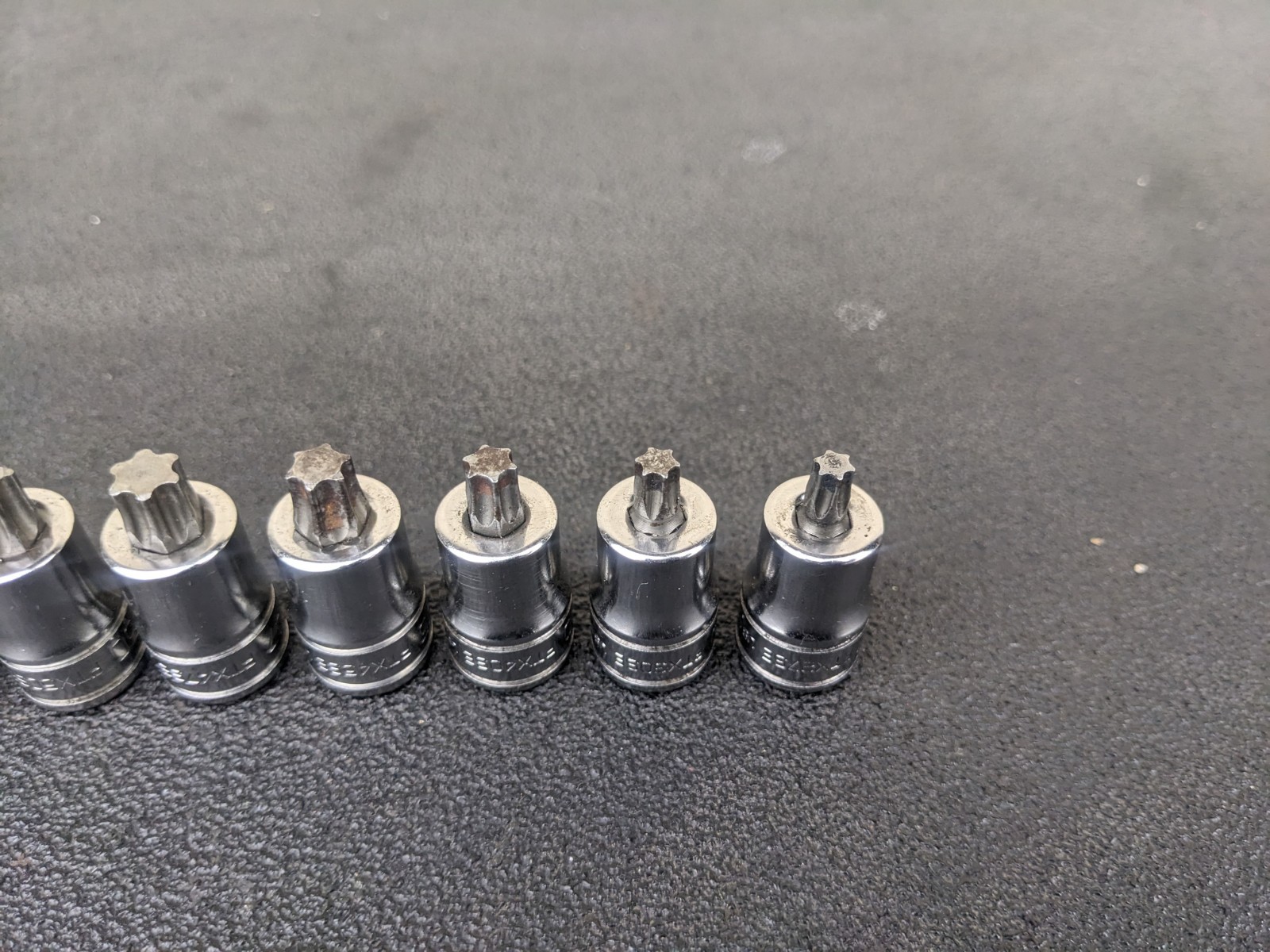 #bp502 Snap On 7pc 3/8″ Drive Stubby Torx Socket Driver Set T27-T55 207EFTXYSE