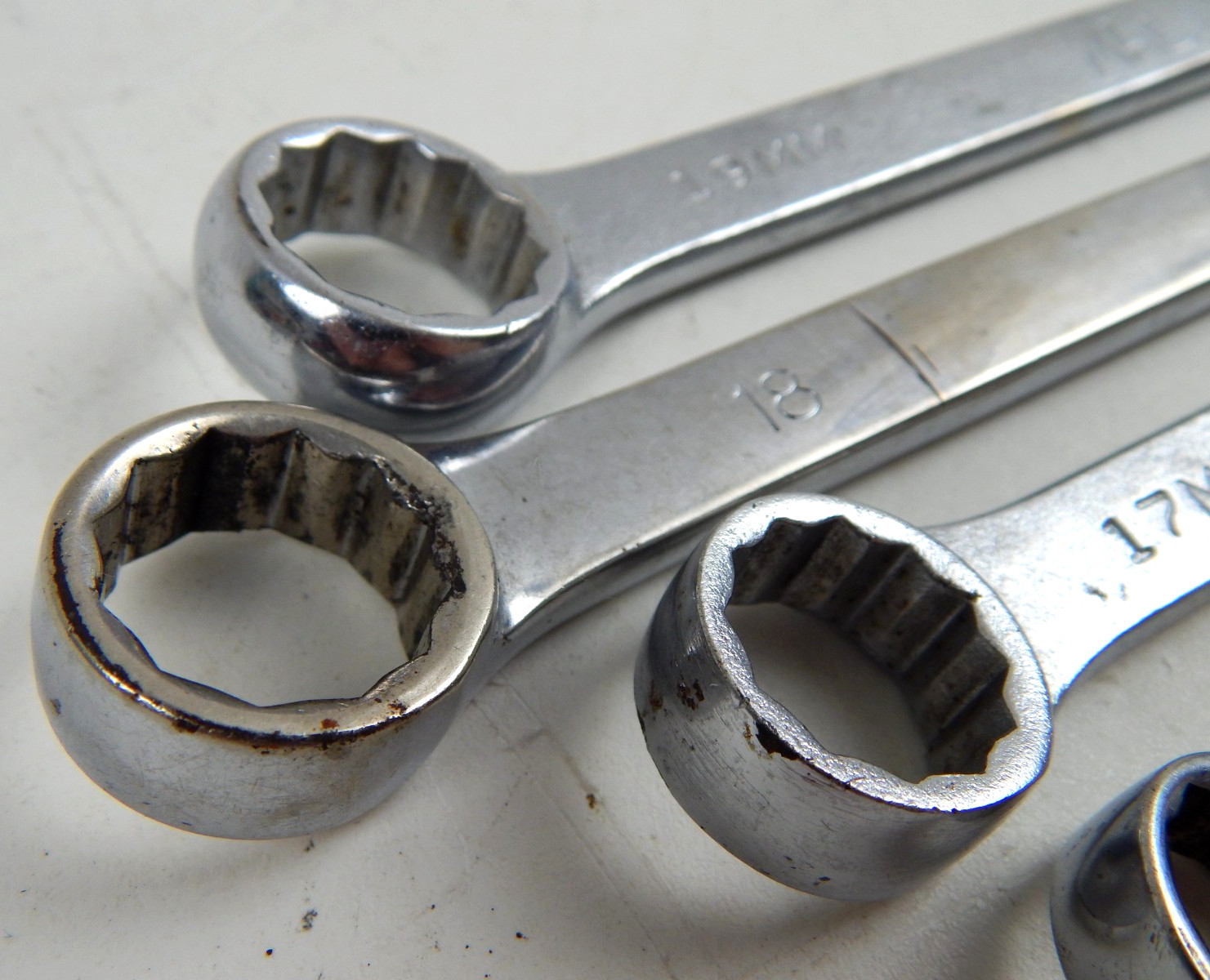 Mac Tools MCW 6pc 12pt Metric Combo Wrench Set 9mm 13mm 15mm 17mm 18mm 19mm USA