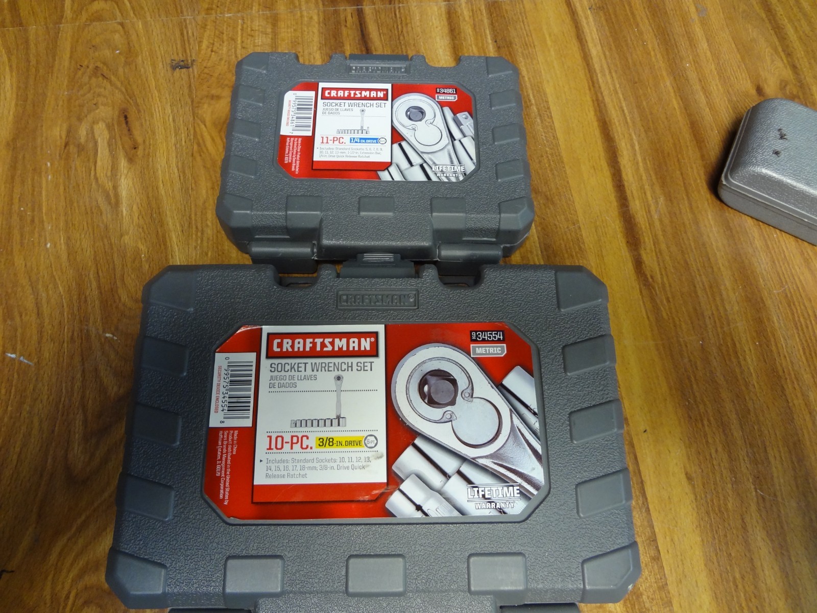 3 Sets 2 Craftsman 1 unbranded. 34554 34861 1/4″ + 3/8″ Sockets+ Retching Driver