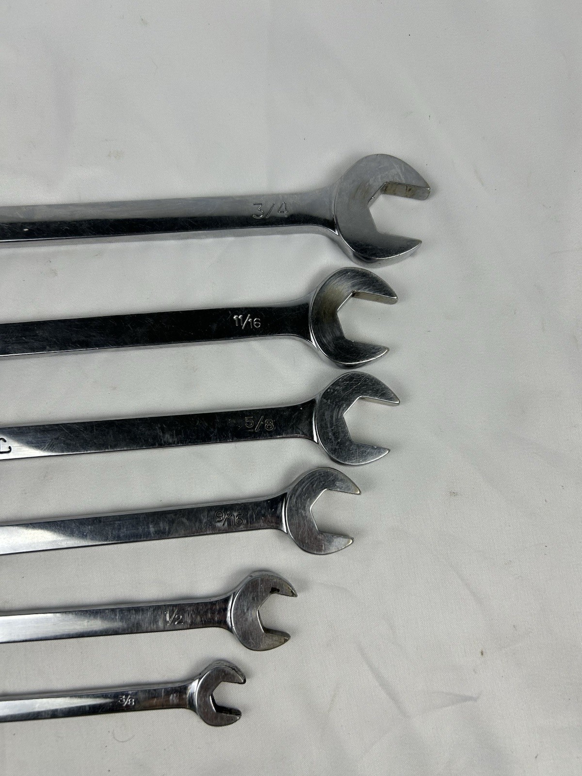 MAC Wrenches 6pc Set ExLong Combination 3/8-1/2-9/16-5/8-11/16-3/4 Sae