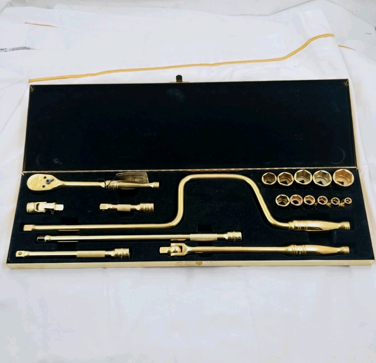 Snap-On Gold Plated 3/8″ Drive Service Set RARE KRA-284 B