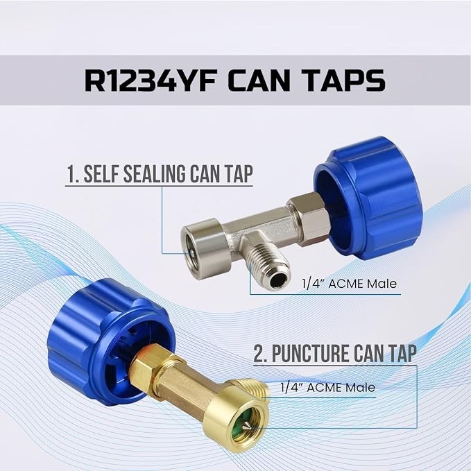 Lichamp Automotive R1234yf Can Tap, R 1234yf Self Sealing Can Tap and Puncture A