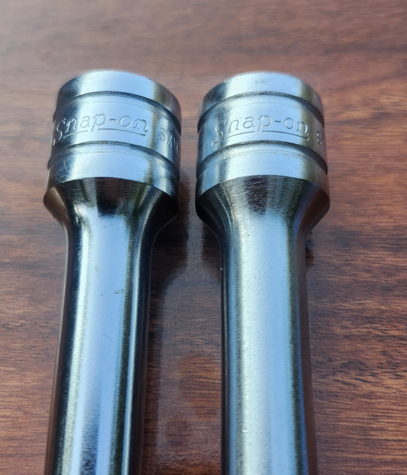2 Snap-On Extensions SX15 1/2″ Drive Chrome 15″ & SXW 1/2″ Drive 5″ Chrome USA