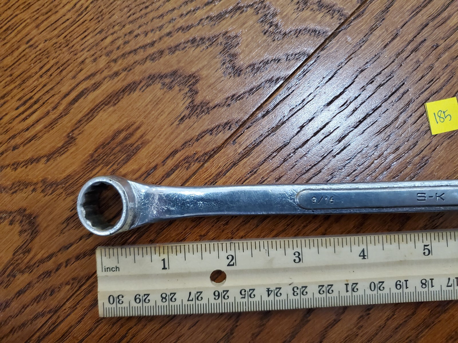 S-K Tools USA B-1820 9/16in X 5/8in Double Offset Box End Wrench Vintage