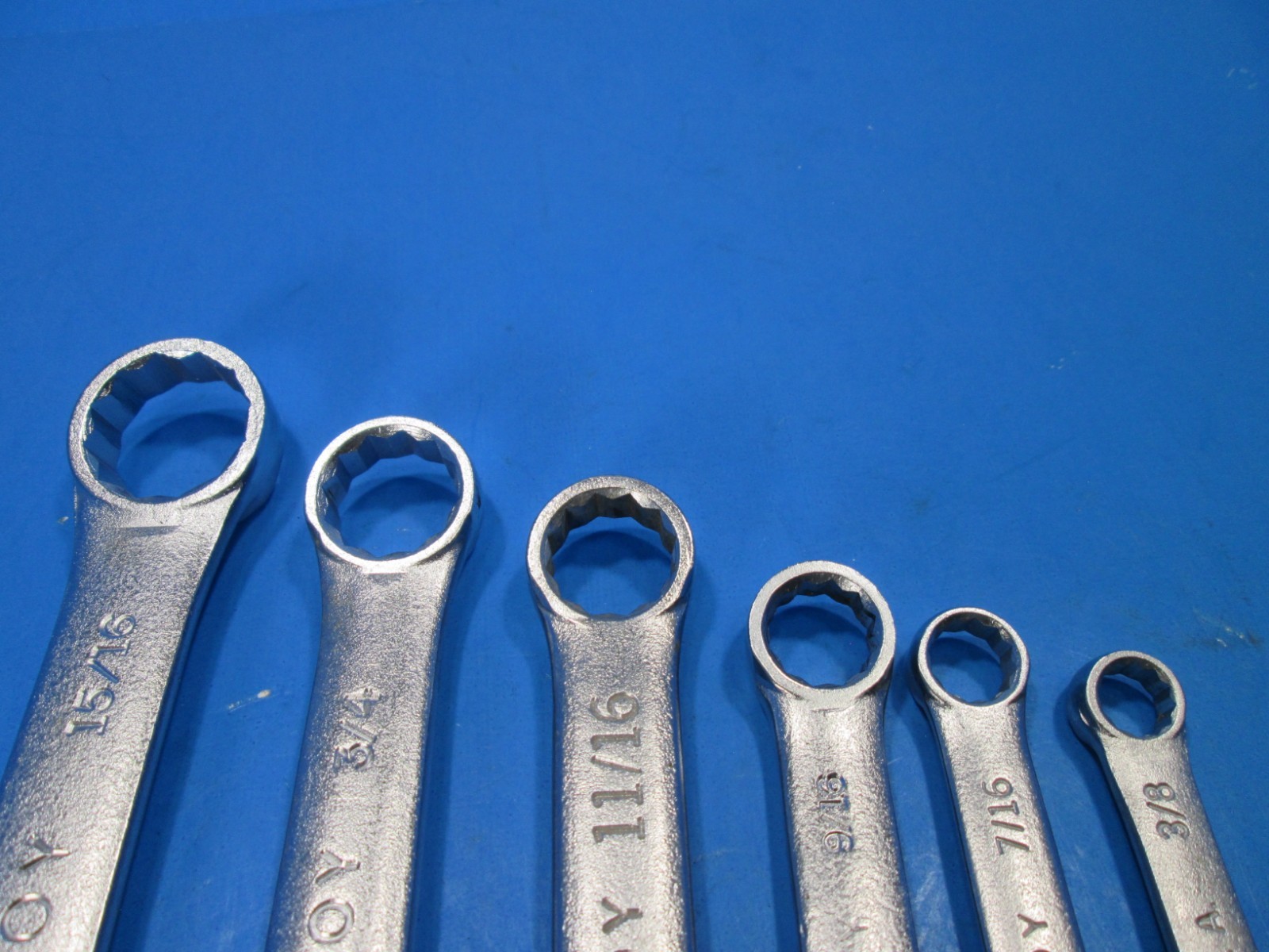 EASCO 6 Pc Double Box End Wrench Set – SAE 3/8″ to 1″ – 12Pt ~USA~ VERY NICE!!