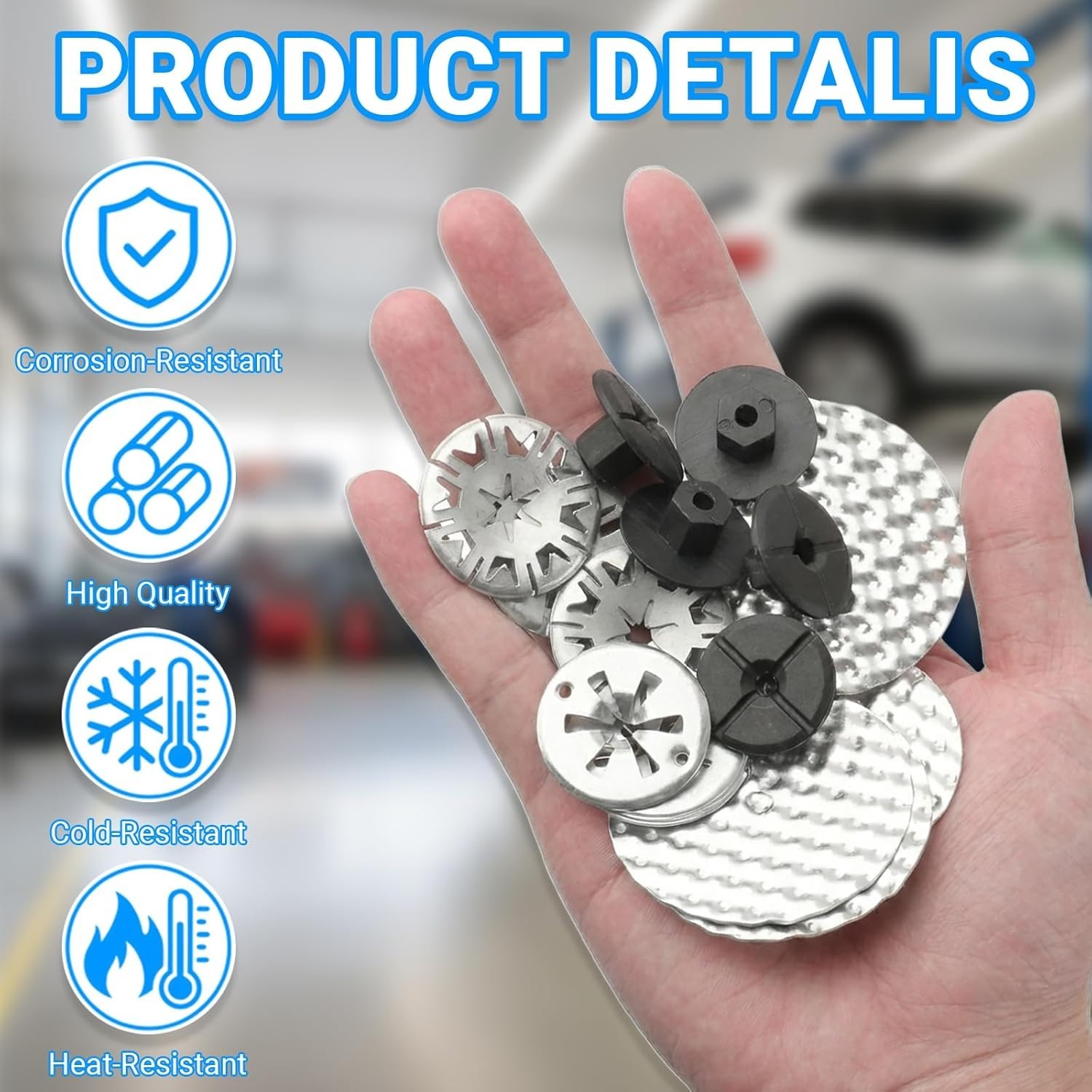 35-Pcs Exhaust Heat Shield Repair Kit – Durable Manganese Steel for Cars