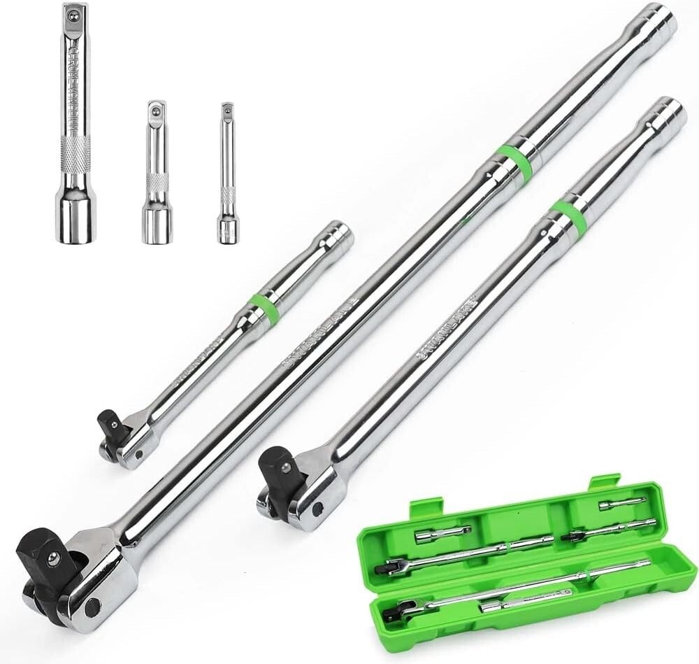 Swanlake 6pc Breaker Bar Set1/4″ 3/8″ & 1/2″ Driveheavy Duty Breaker Bars 6inch