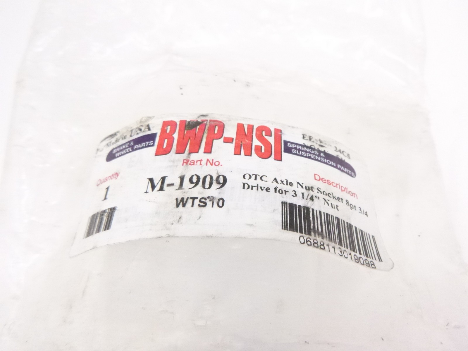 BWP-NSI M-1909 OTC Axle Nut Socket 8 Point 3/4″ Drive for 3-1/4″ Nut