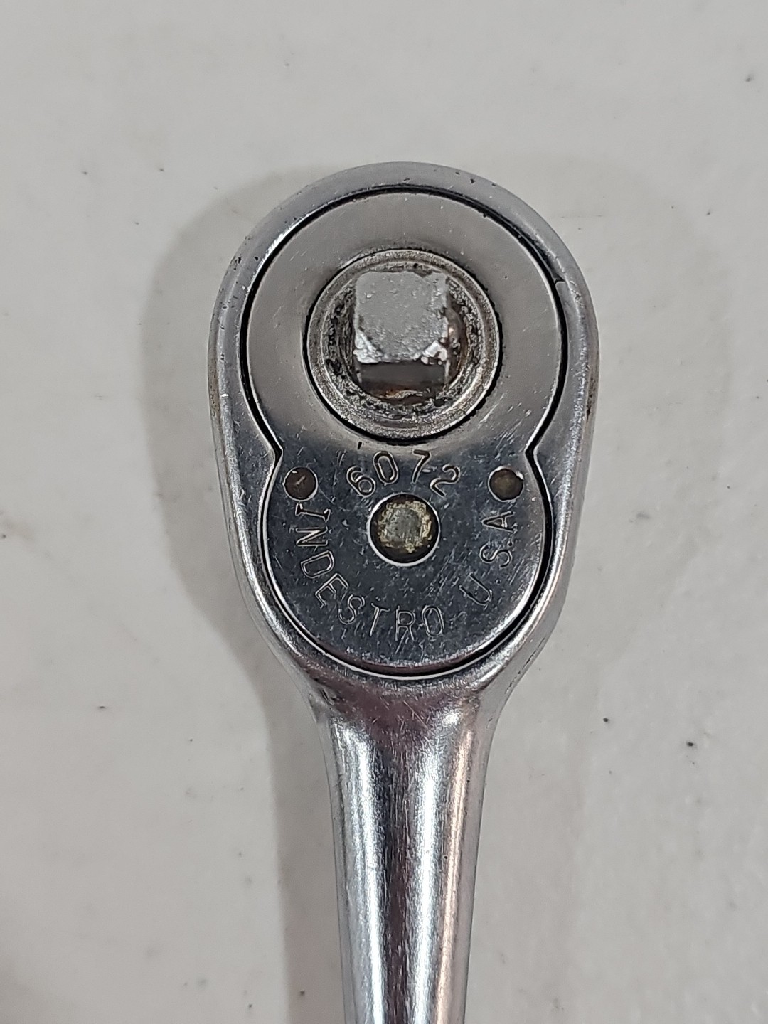 Vintage Indestro 1/4″ Drive Ratchet No. 6072 Made In USA