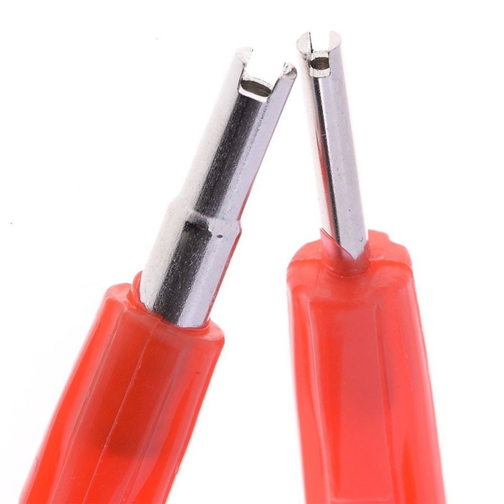 Red Silver Wrench Pneumatic Valve Core Extractor Motorcycle Truck Repair Tools