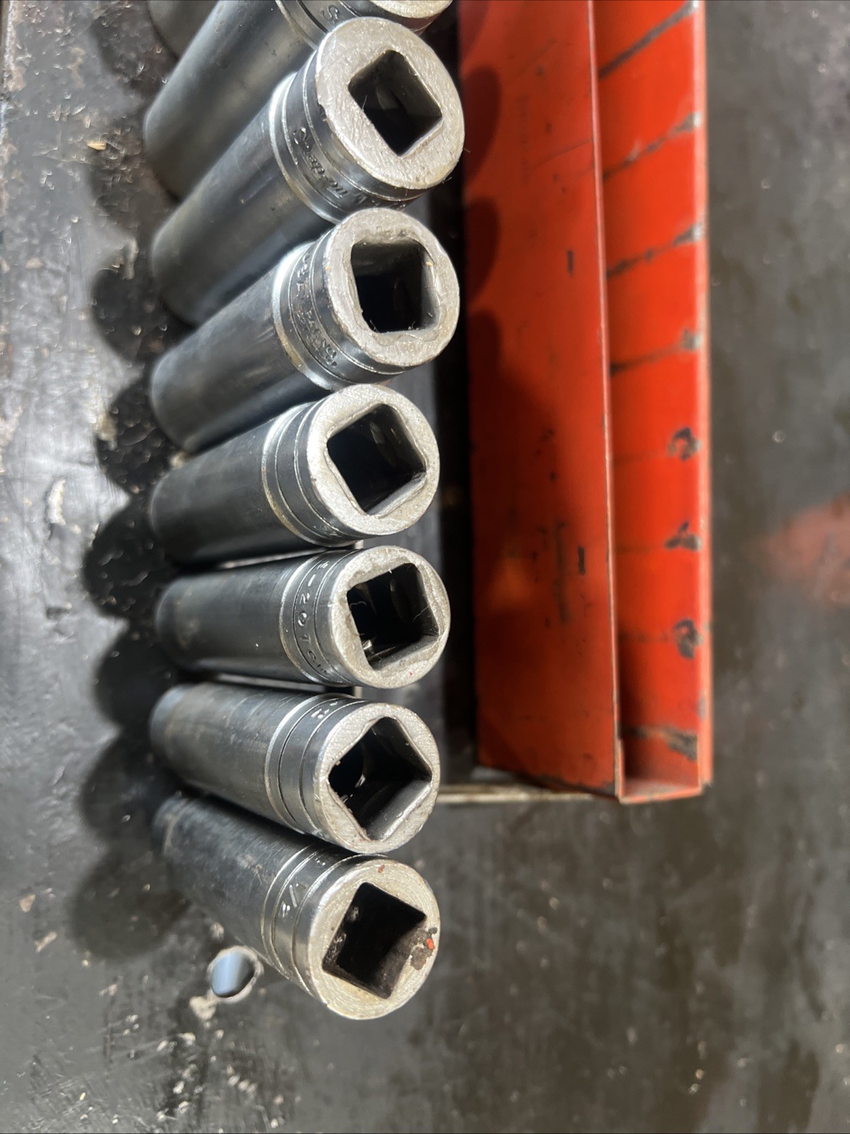 Snap On 11 Piece SAE Deep Impact Socket Set 12 Point 1/2- 1 1/8 In Original Tray