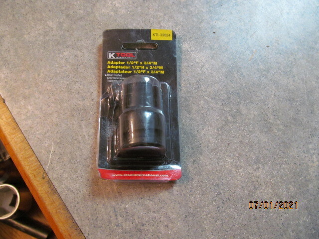 K Tool 33024 Socket Adaptor Impact 1/2″ FEMALE 3/4″ MALE Free shipping