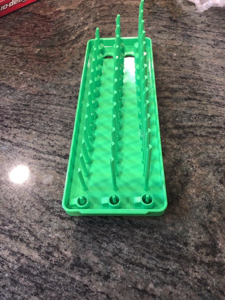 Snap On ka143metgn 1/4 metric post 3 row socket tray green