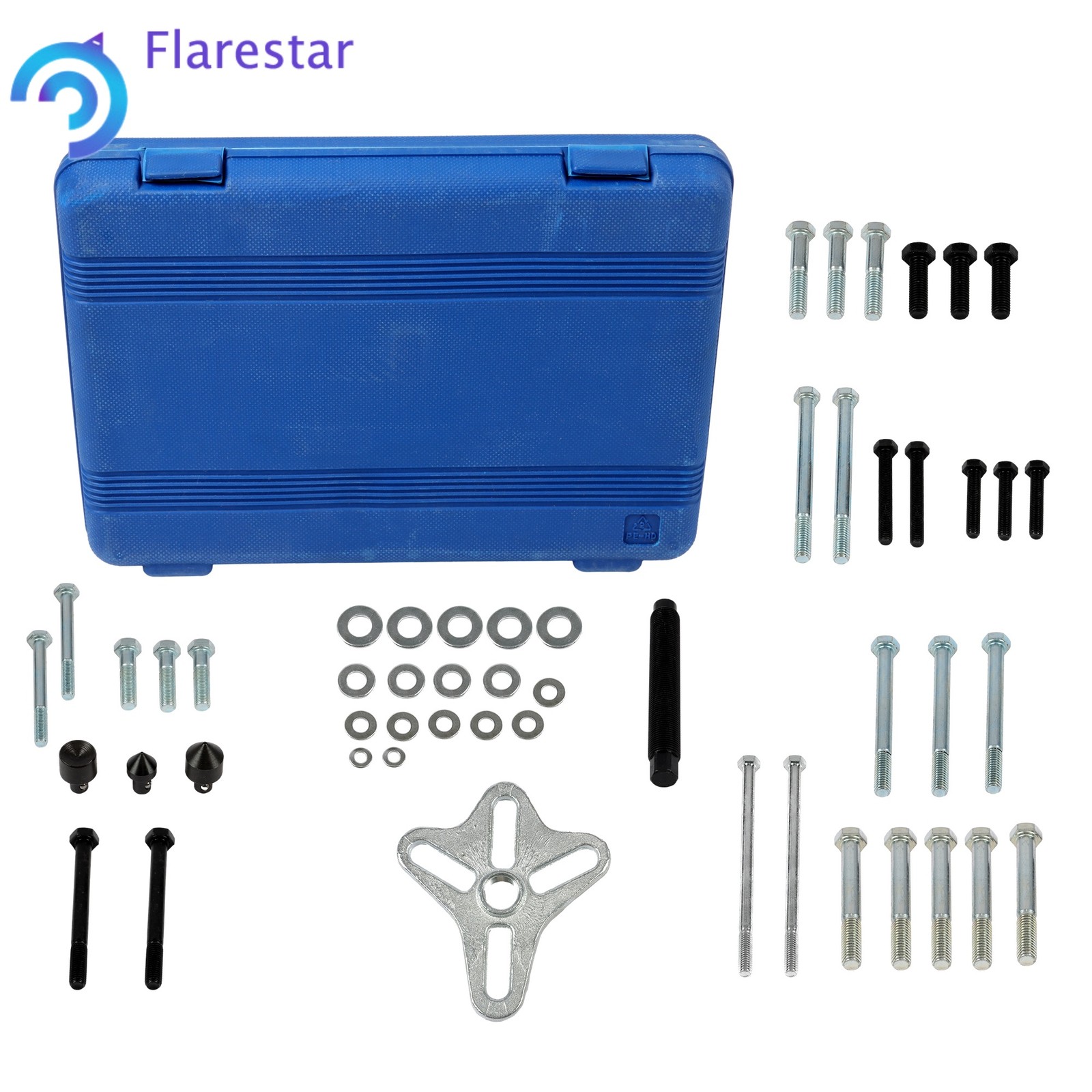 46pcs Harmonic Balancer Puller Set Steering Wheel Flywheel Crankshaft Pulley