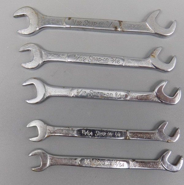 5 Snap On Ignition Wrenches Open End DS2224 DS1820 DS2018 DS1516 DS161 Tools