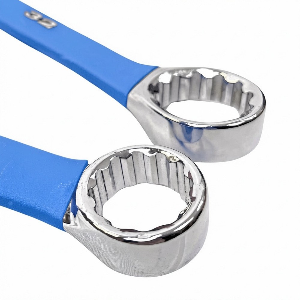 25pc Metric Combination Spanner Set Soft Grip 6-32mm Open End & Ring + Tool Roll