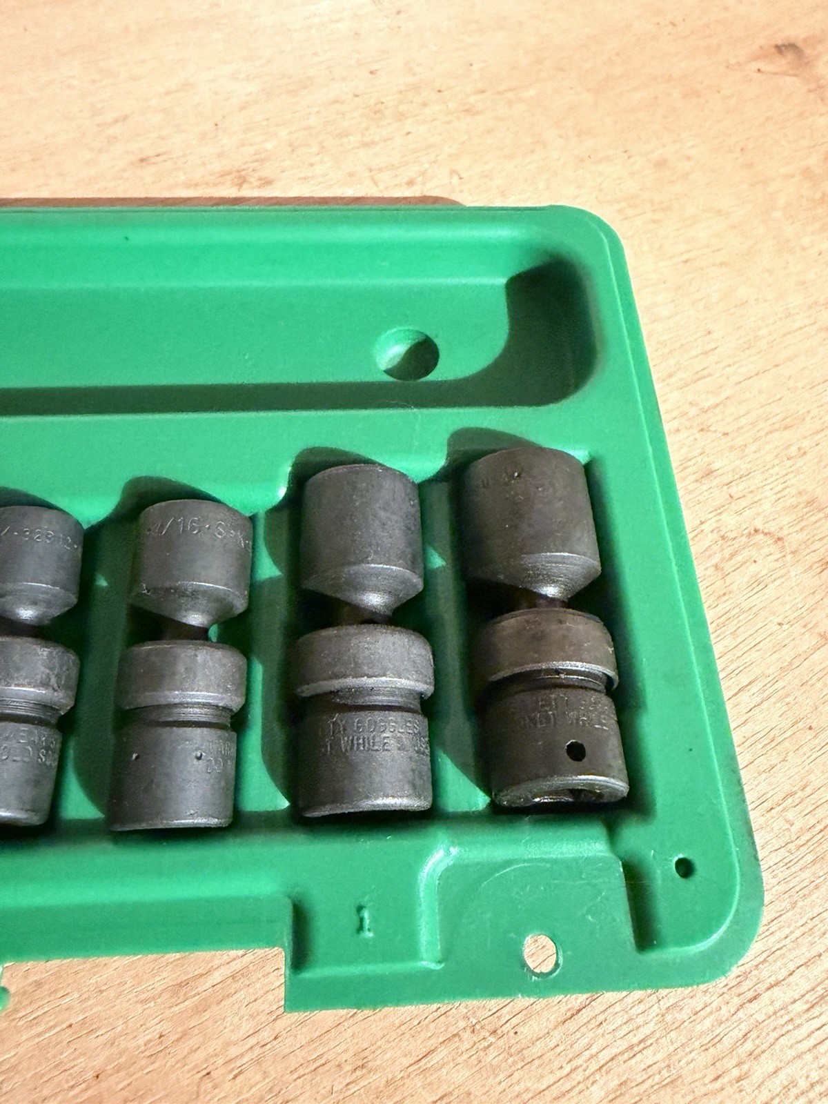 SK Tools 6 Piece 1/4” Impact Swivel Socket Set – 1/4 – 9/16 – 32308 – 32318 USA