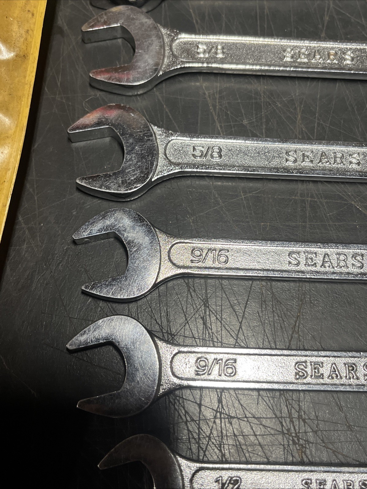 Vintage Sears Double Open End Wrenchs SAE W/ Original Bag 1 Size Missing +extra