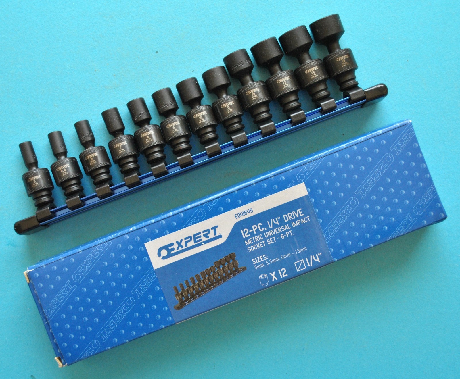 Mac Tools Expert 12 Piece 1/4 Drive Metric Universal Impact Socket Set 5 – 15mm