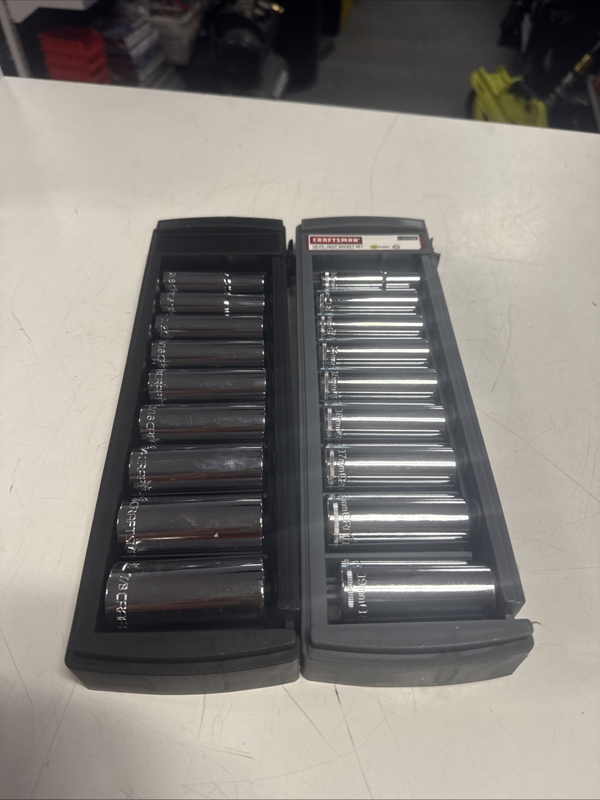 NEW Craftsman 34558 18-Piece Deep Socket Set Standard SAE & Metric 3/8″ drive BR