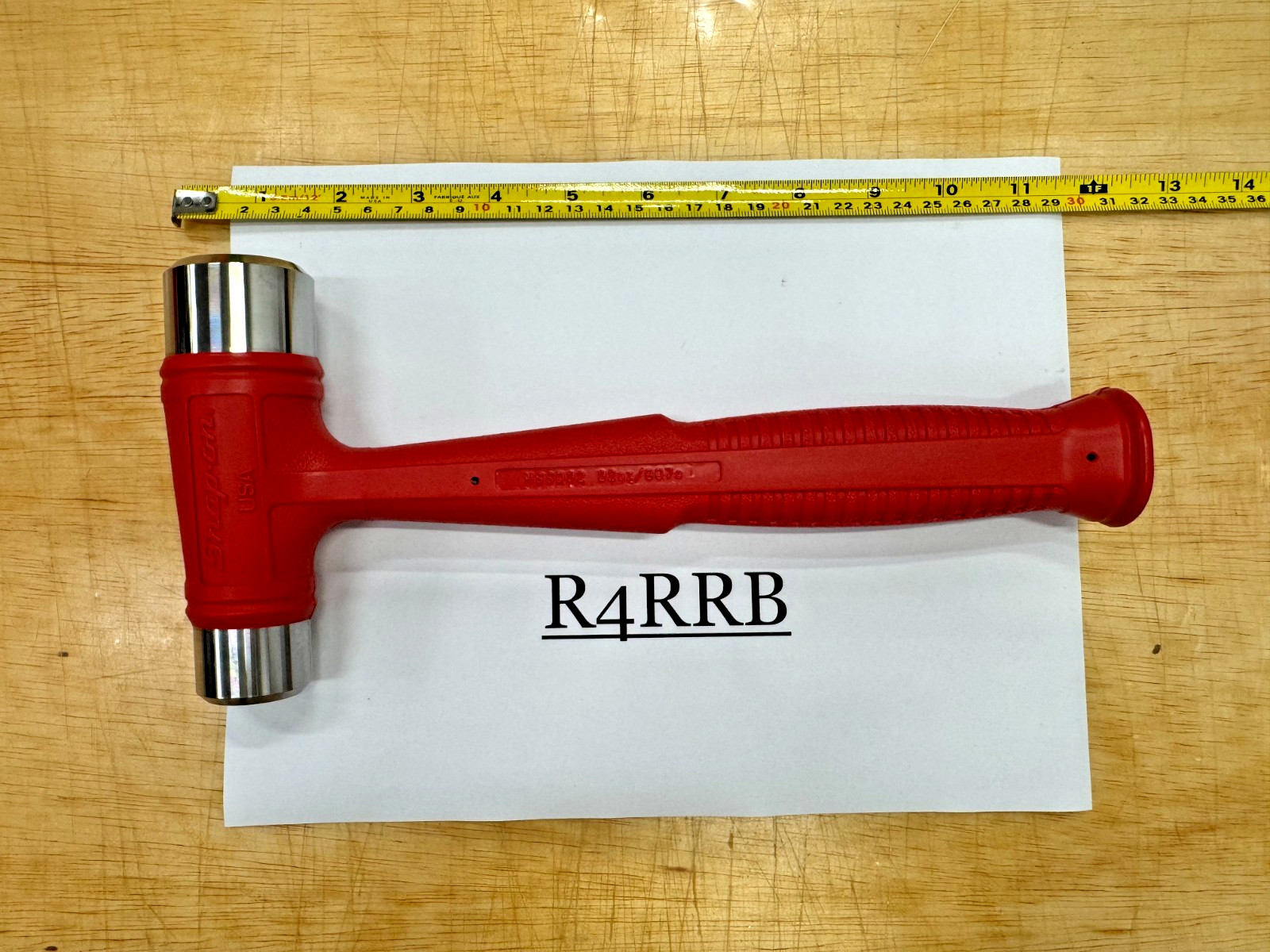 Snap-on Tools USA NEW RED 32oz / 907g Dual-Face Drilling Dead Blow Hammer HSSD32