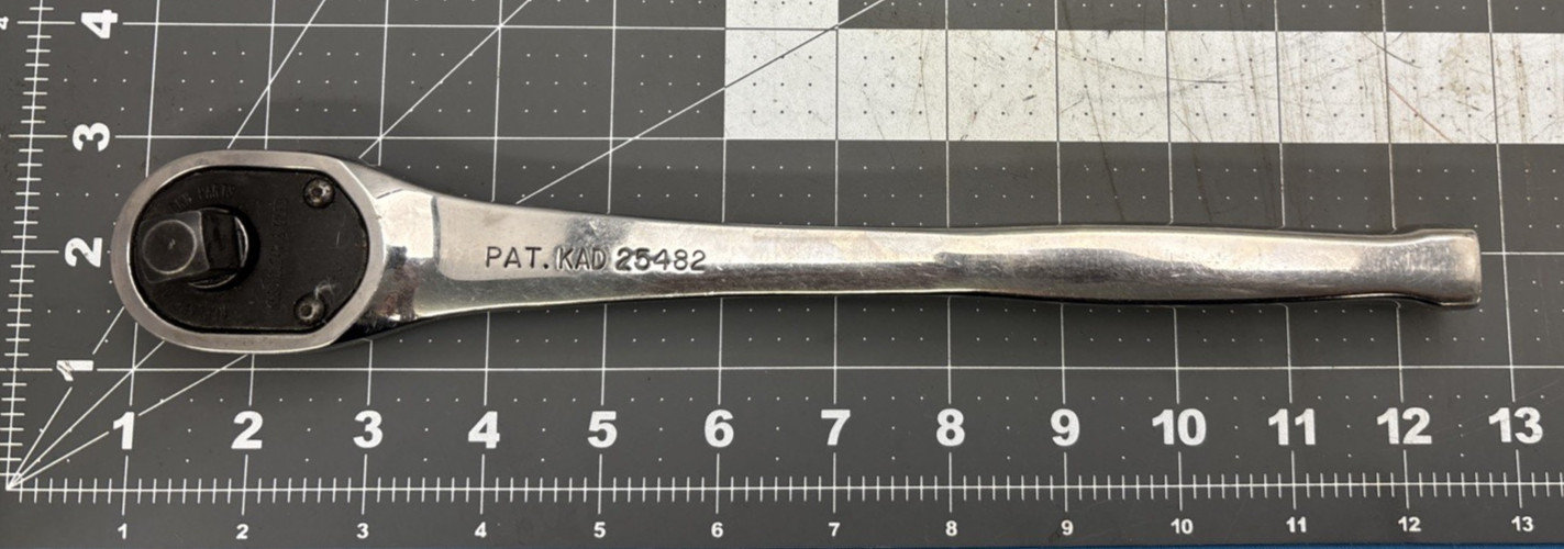 Vintage Craftsman 84T Ratchet USA KAD 25482 Square Handle 11 1/4″