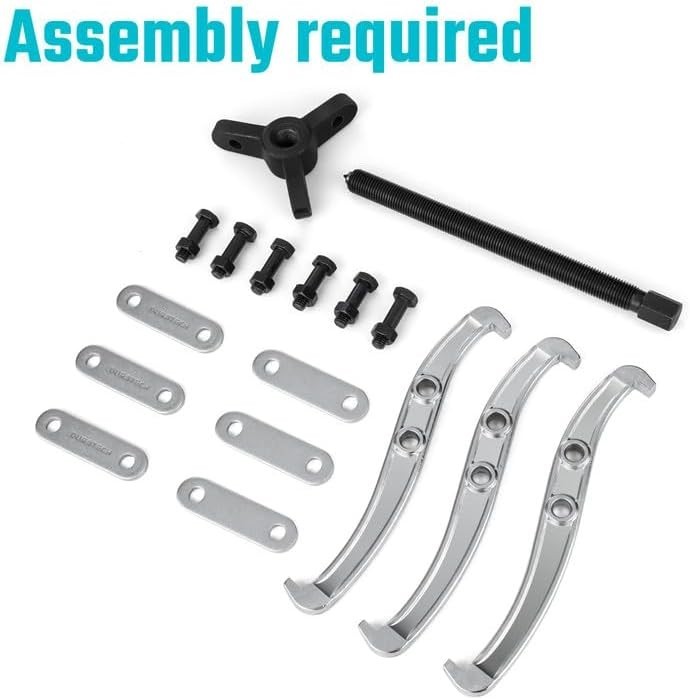 Heavy-Duty 8-Inch Gear Puller, CR-V Steel, Black Phosphated
