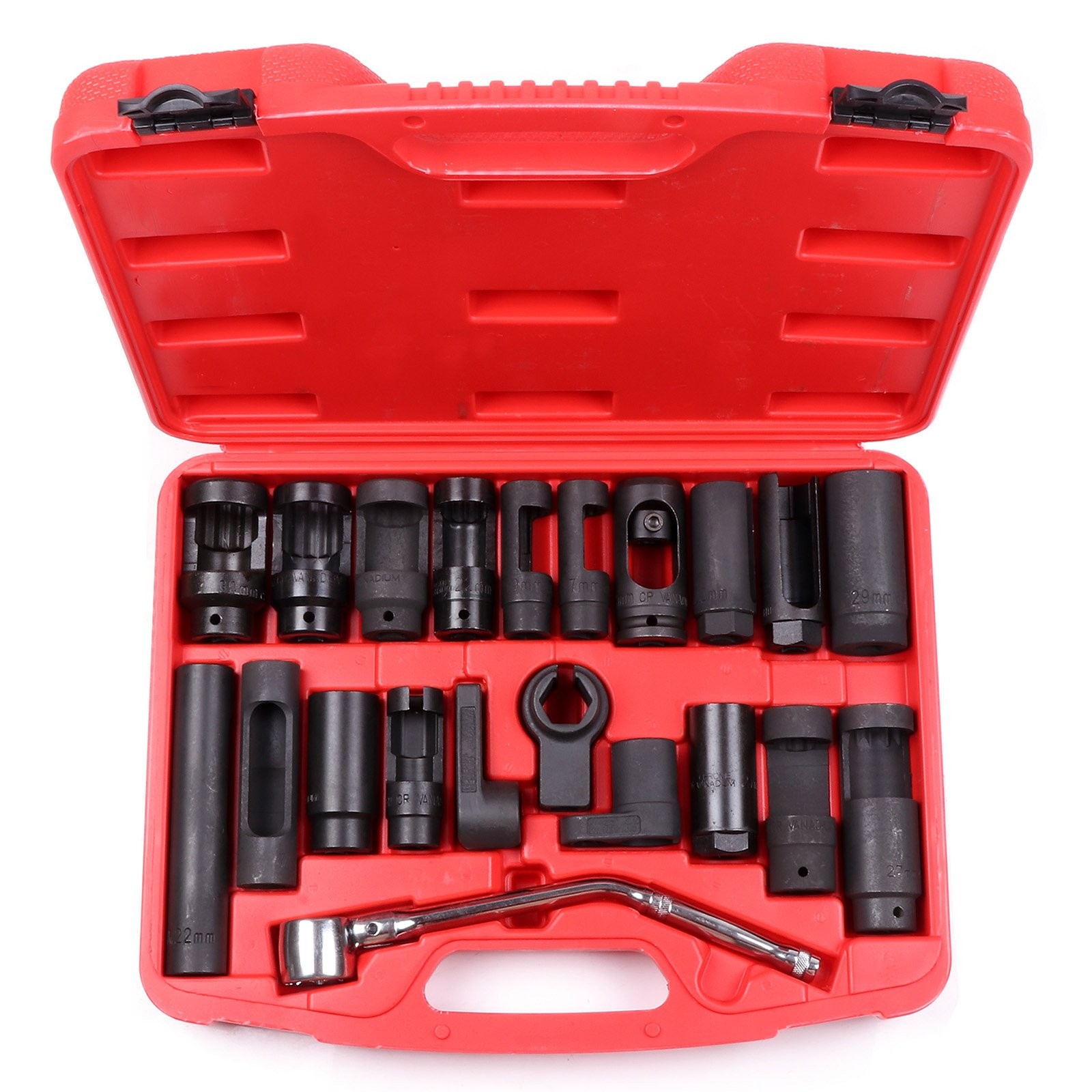 21Pc Oxygen Sensor CRV Sockets Automotive Vacuum Switch Sending Off Set Wrench