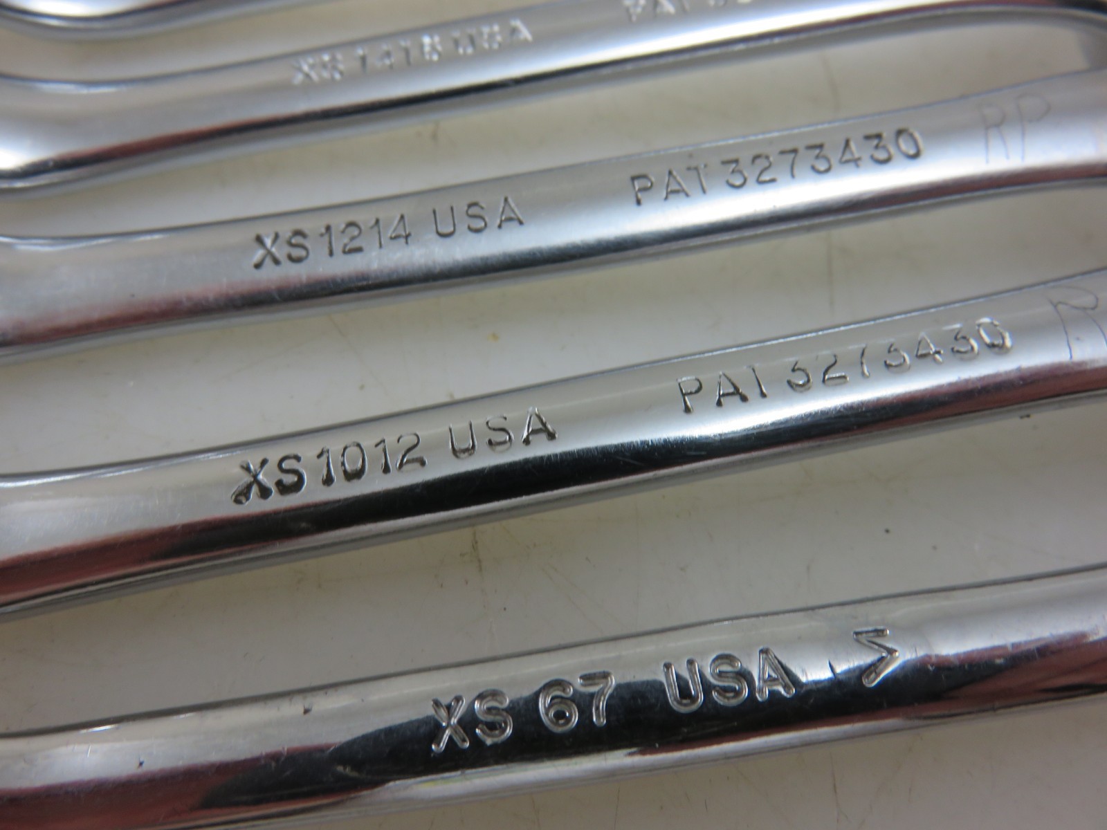 Snap-On XS SHORT Offset Box End Wrench 8pc Set 3/16″-13/16″ **NO 1/4″ x 5/16″*