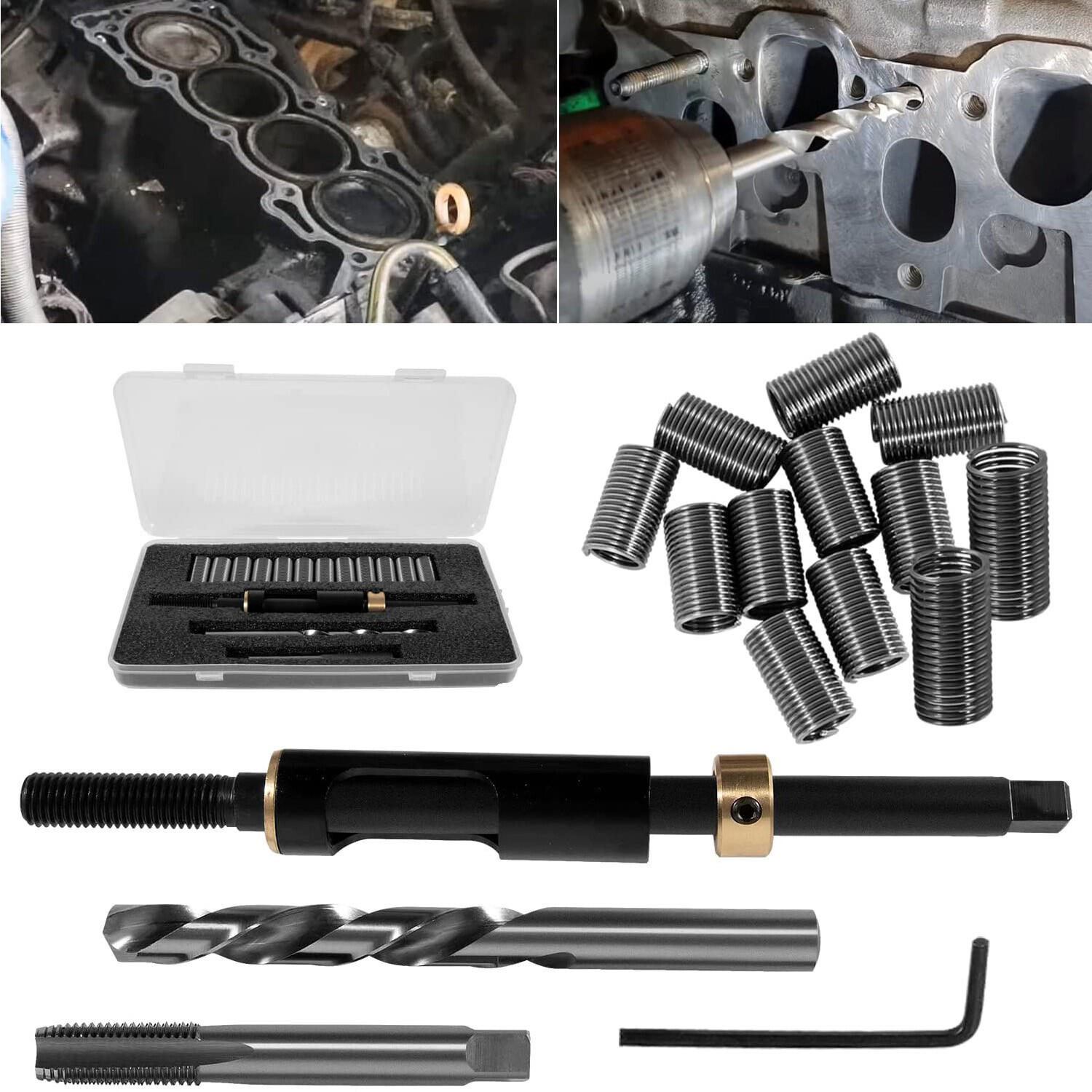 M11x1.5 35119S Head Bolt Thread Repair Tool Kits Fits for Cadillac Honda Toyota