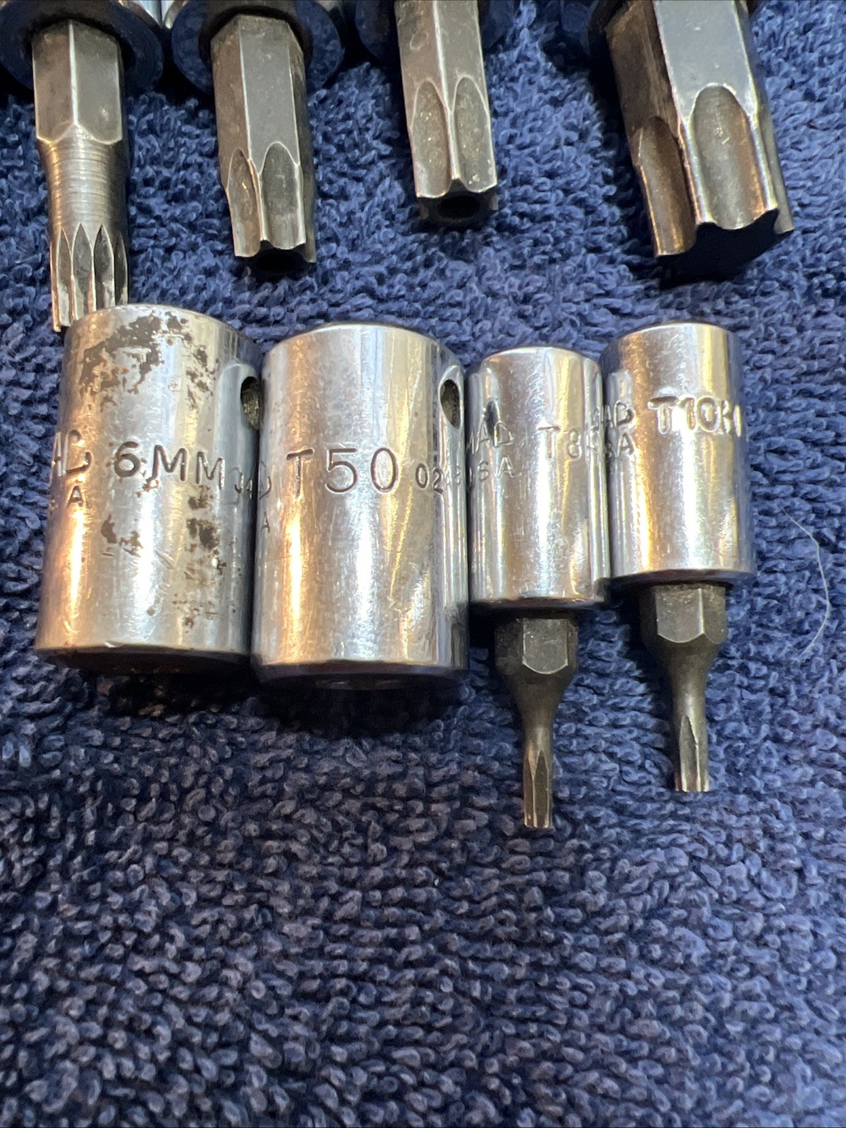 MAC TOOLS TORX BIT SET 11 Pcs MIXED LOT, 1/4” ,3/8” And 1/2” Drive. Lot#5