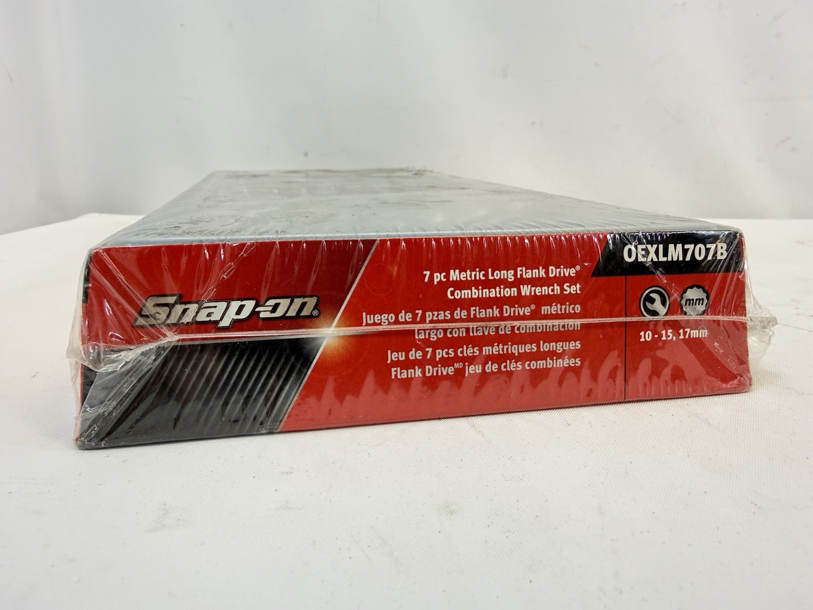 NEW Snap On OEXLM707B 7pc 10-17mm Metric Long Length Combo Wrench Set USA