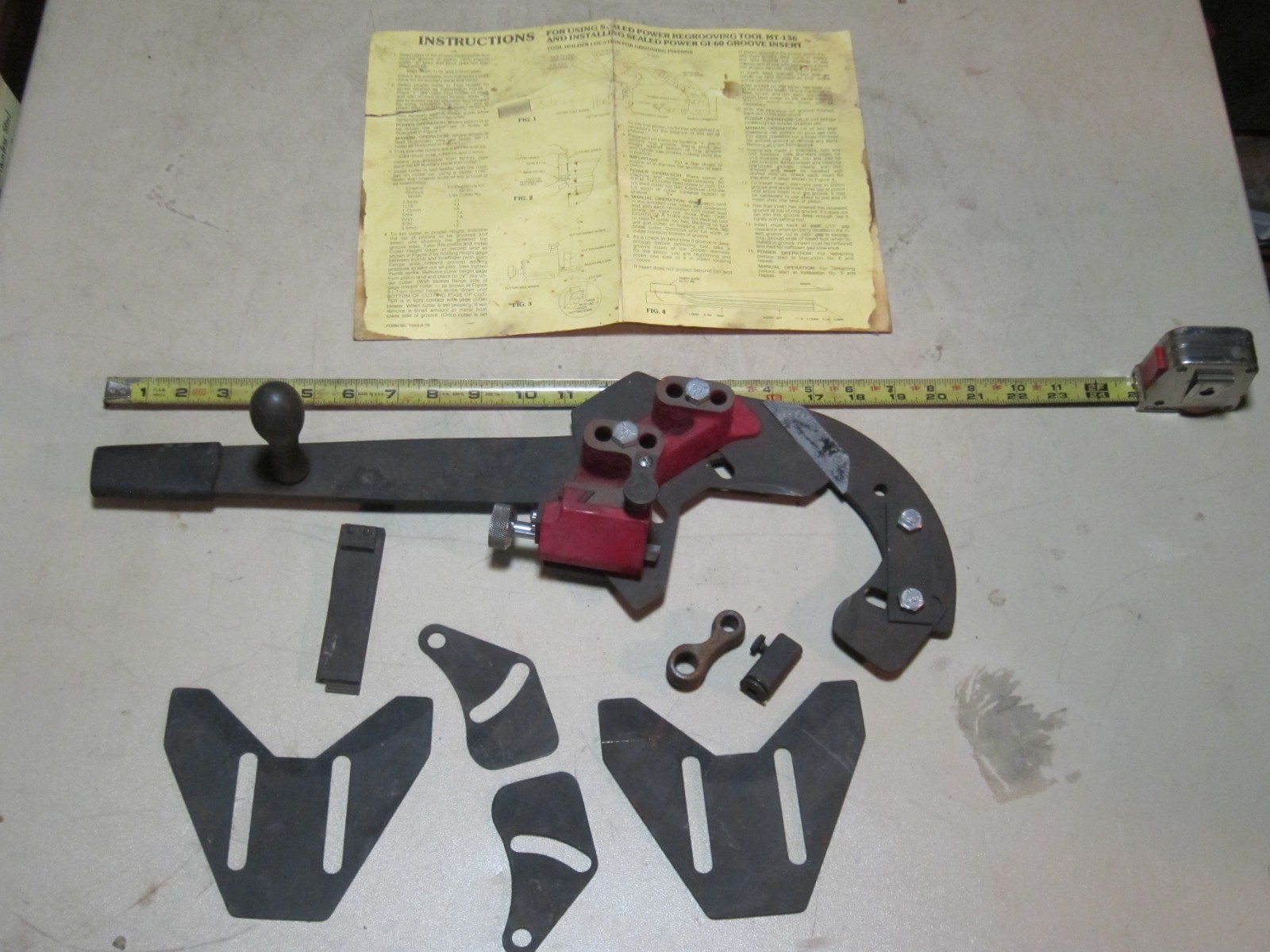 Sealed Power Piston Regrooving Tool MT-136, w/ GI-60 insert/Instructions, Used