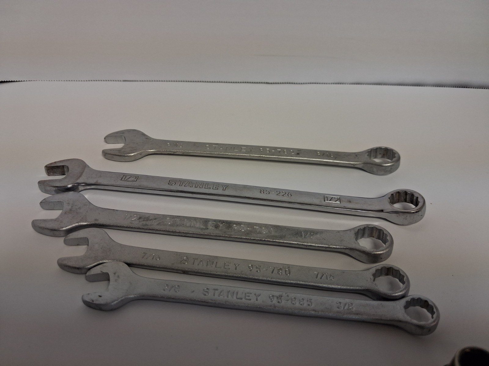 Pittsburgh Sockets Lot Of 40 1/4 & 3/8 drive sockets plus Stanley wrenches