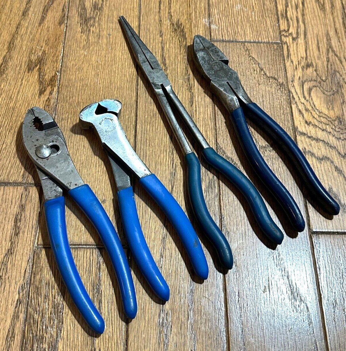 Blue Point Klein Tools Pliers Set End Cutter Slip Joint Long Needle Lineman Lot