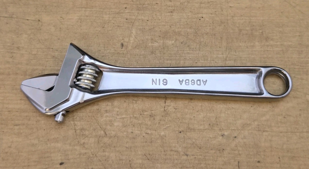 New Snap On AD6BA – 6″ Long Smooth Jaw Chrome Adjustable Wrench