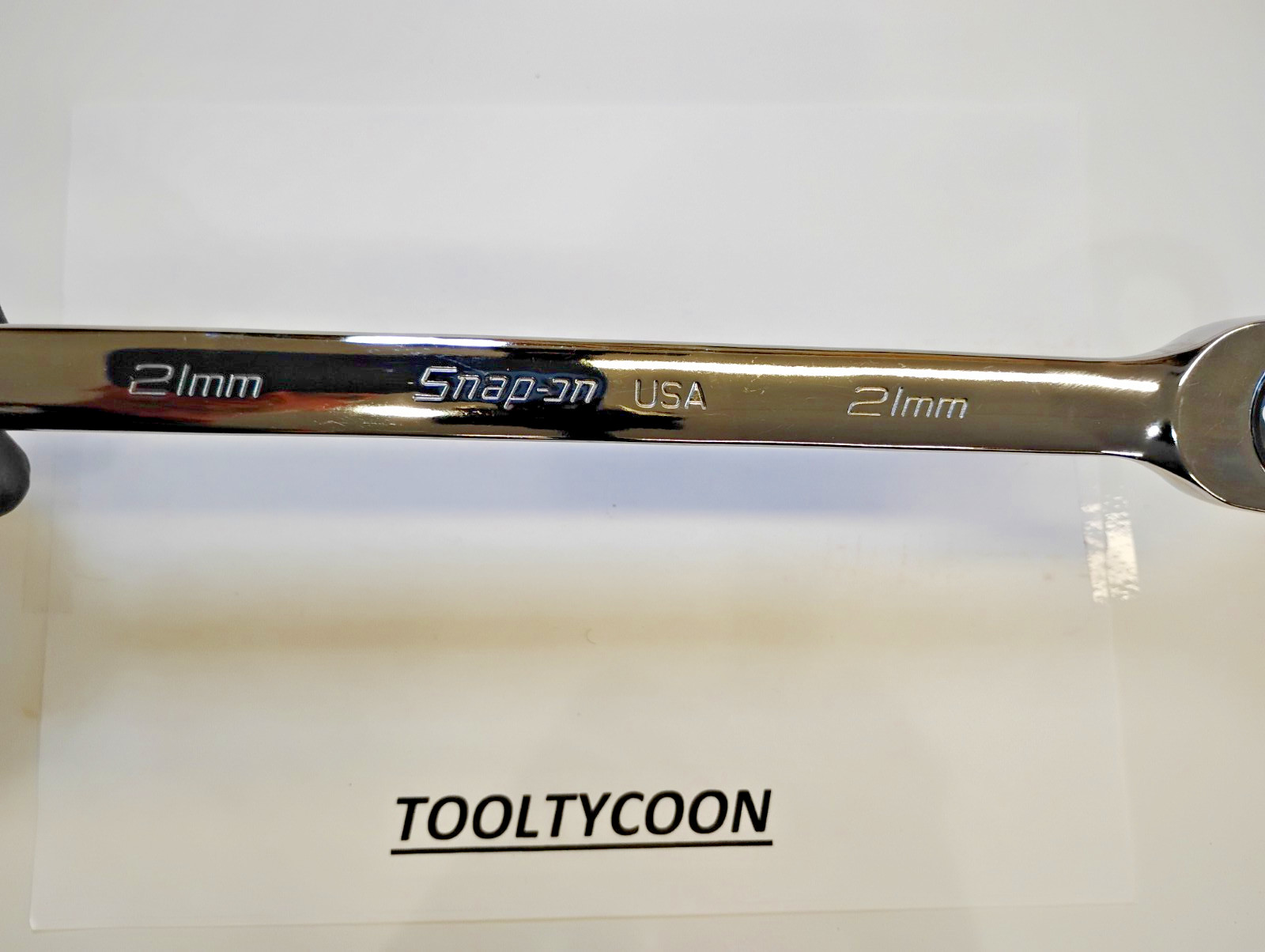 Snap-on Tools NOS 21mm Metric 0° Non-Reversing Ratcheting Combo Wrench OXRM21